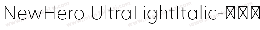 NewHero UltraLightItalic字体转换